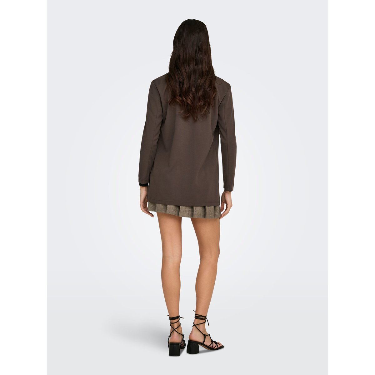 Blazer long, coupe droite chocolate brown 1, JDY