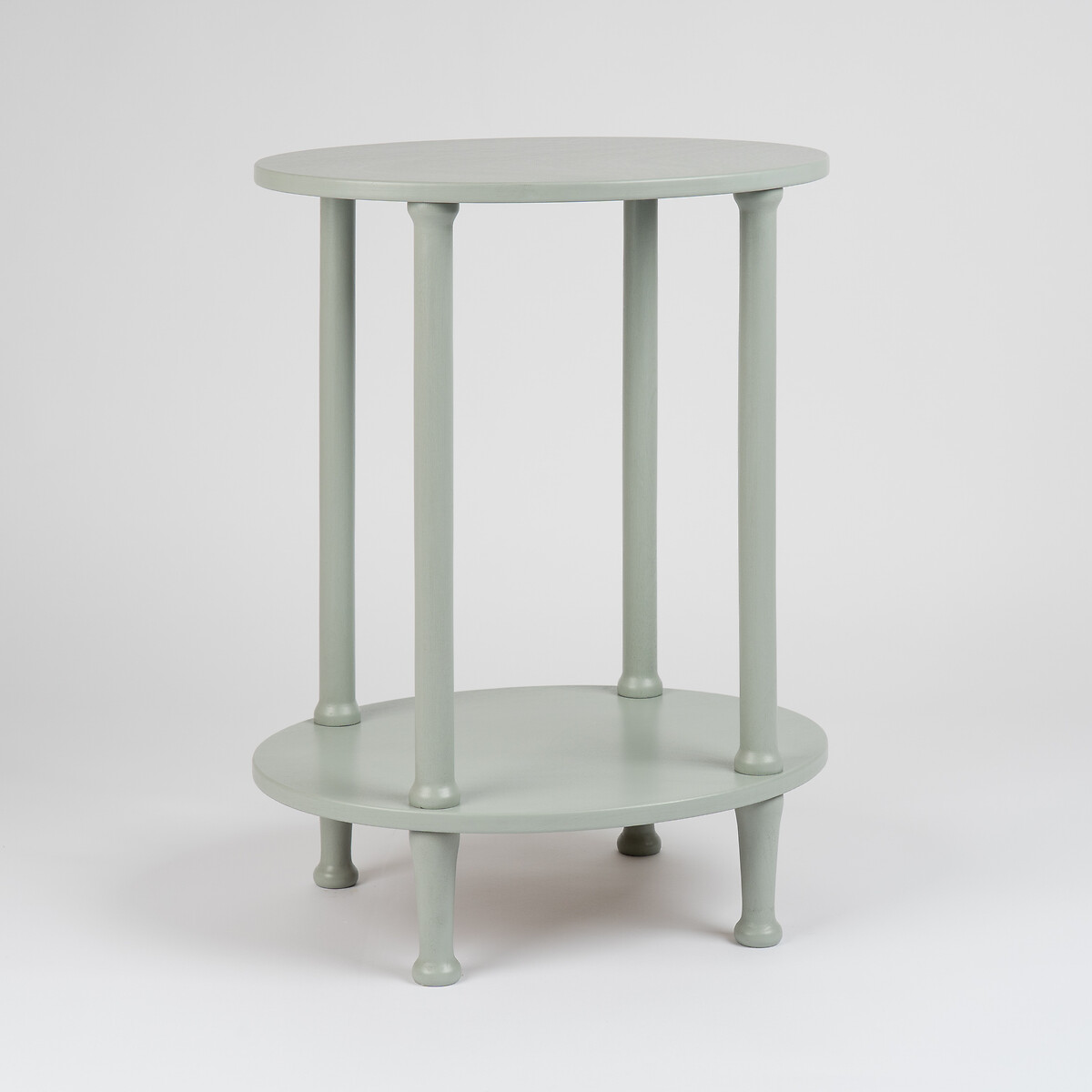 Sequoia Two-Tier Oval Side Table blue grey, SO'HOME