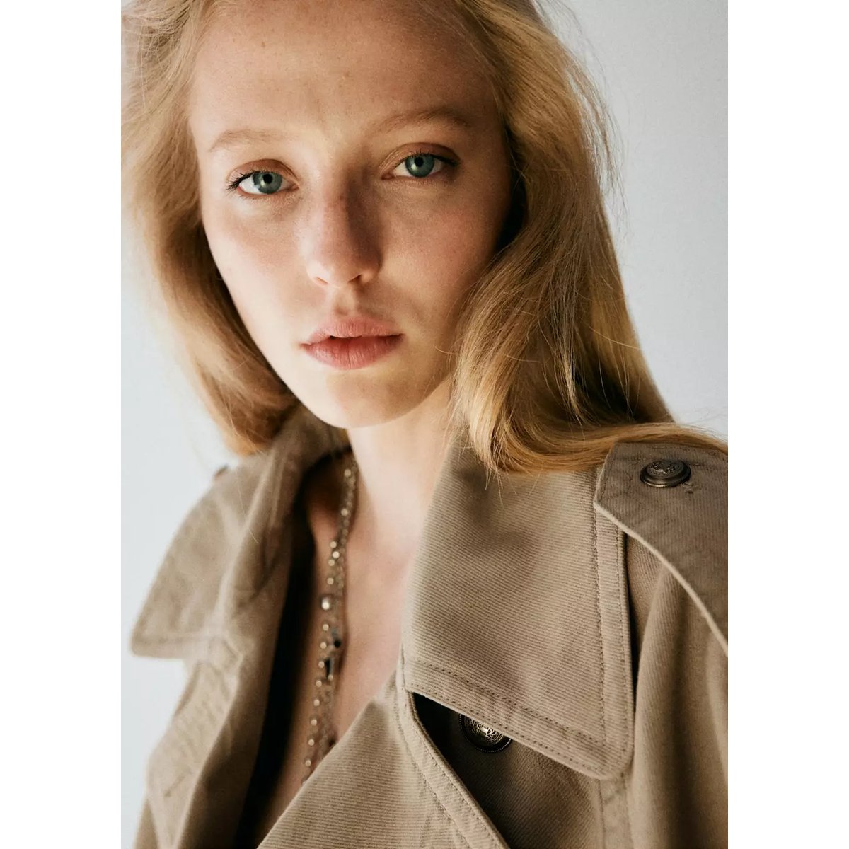 Trench cintré avec ceinture sable, MANGO