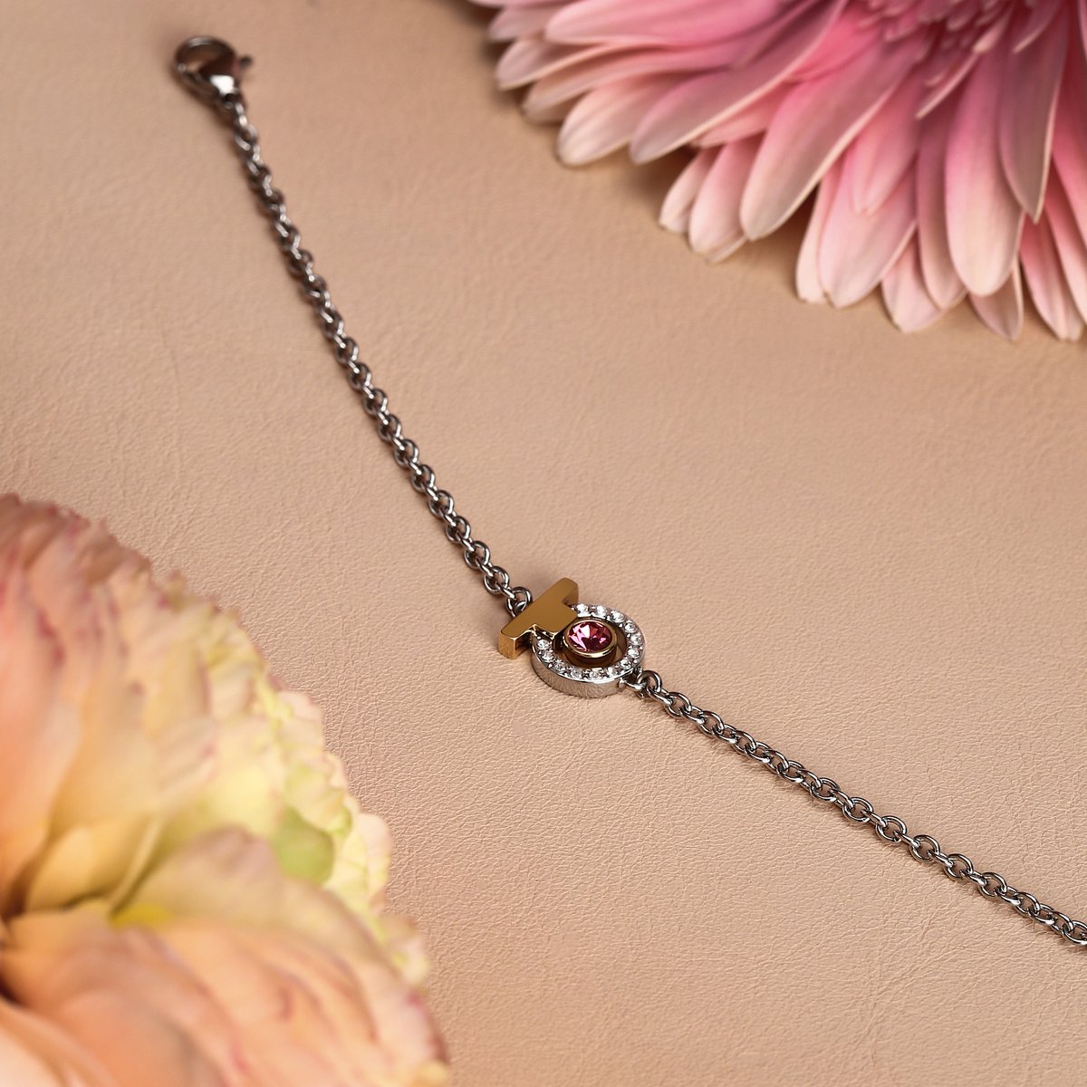 Bracelet T-LOGO argent, or, rose, TRUSSARDI