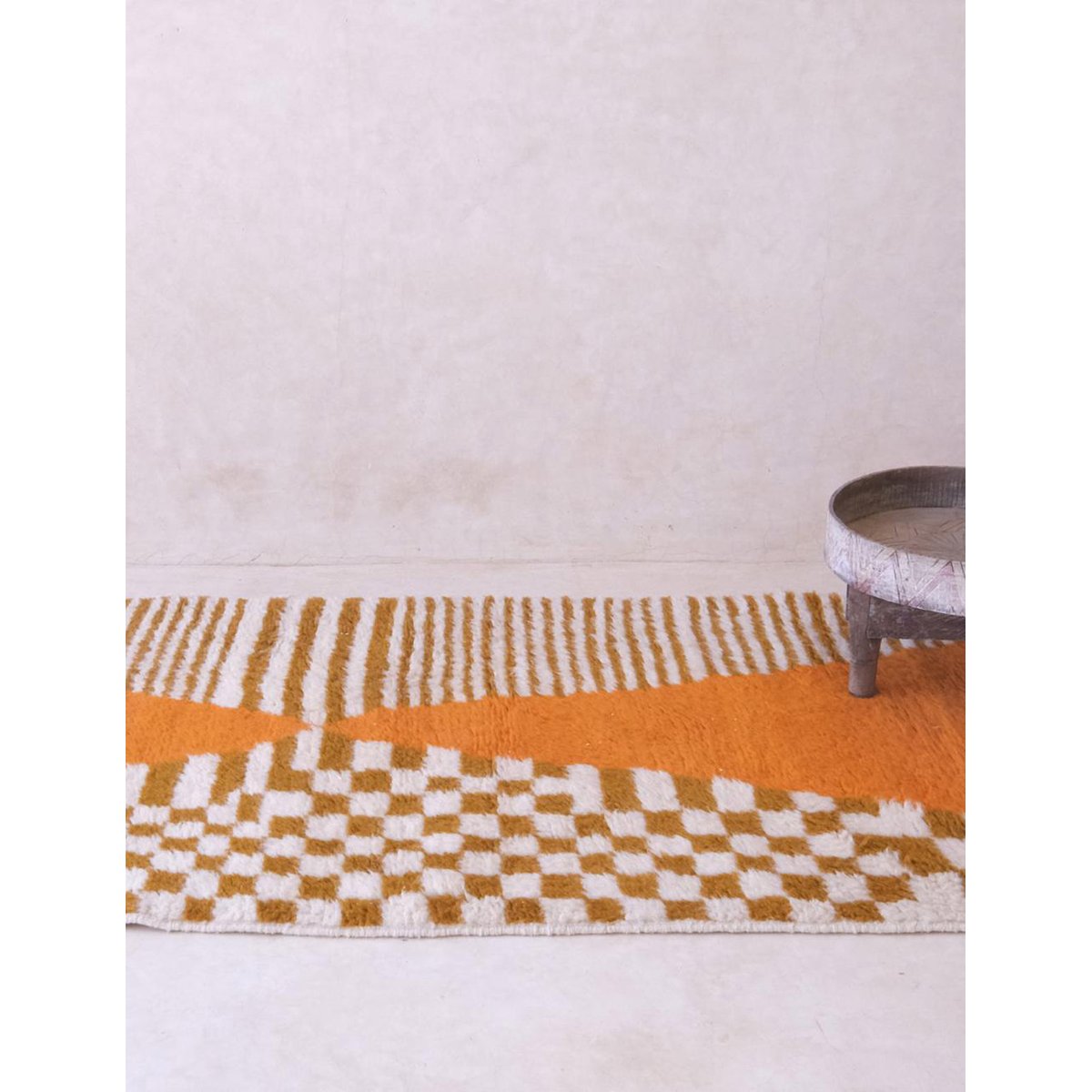 Tapis de couloir berbère etnique chic pure laine 97 x 351 cm orange terre cuite, AFK LIVING