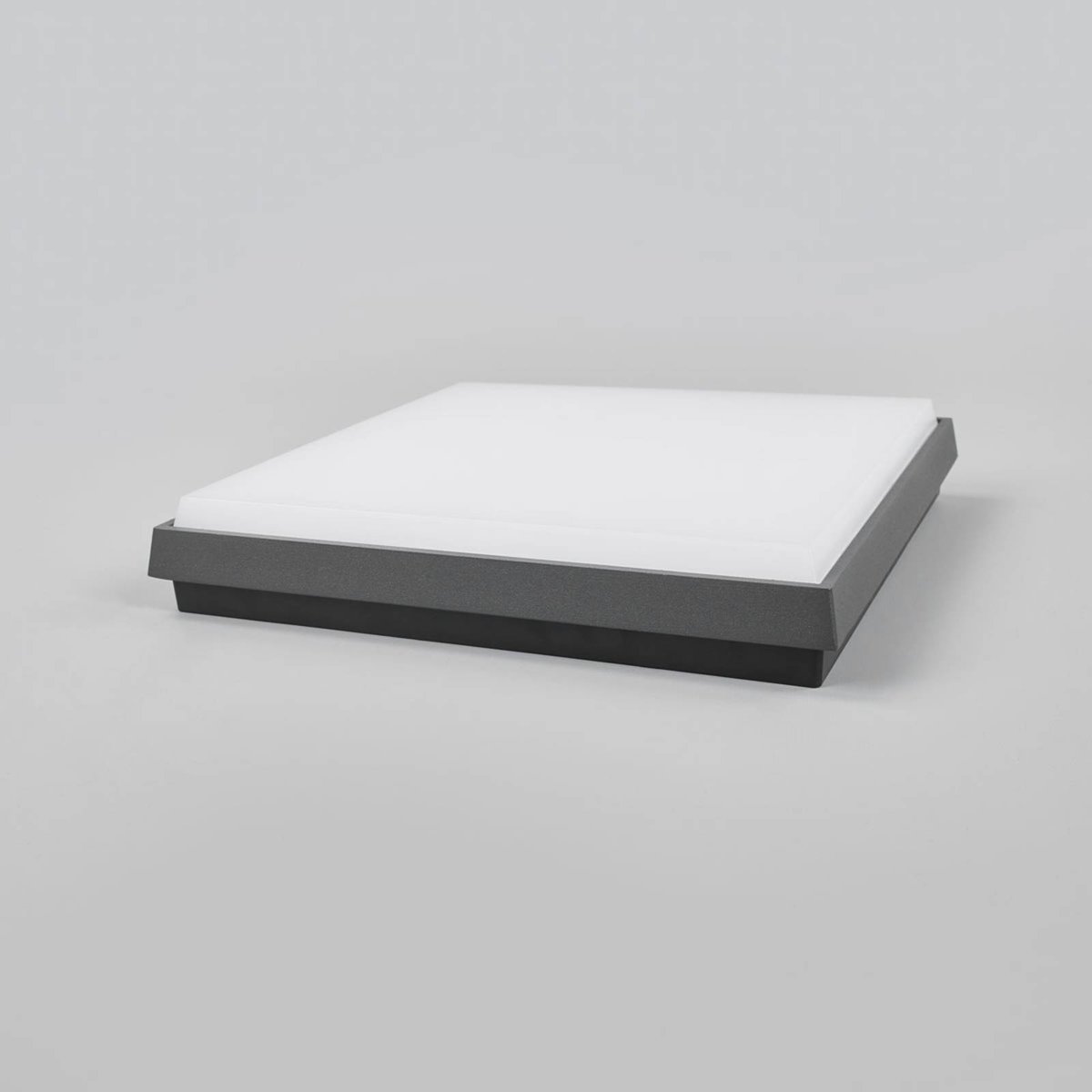 Plafonnier extérieur  moderneLED, Amra blanc, gris foncé, LUCANDE