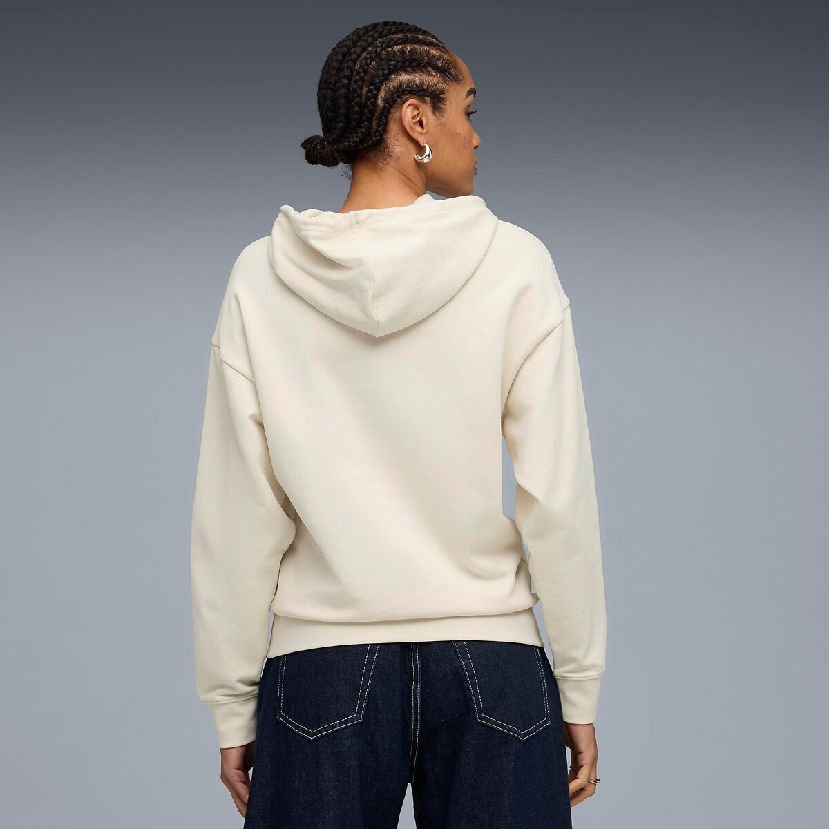 Sweat à capuche ESSENTIAL ELEVATED ecru, PUMA