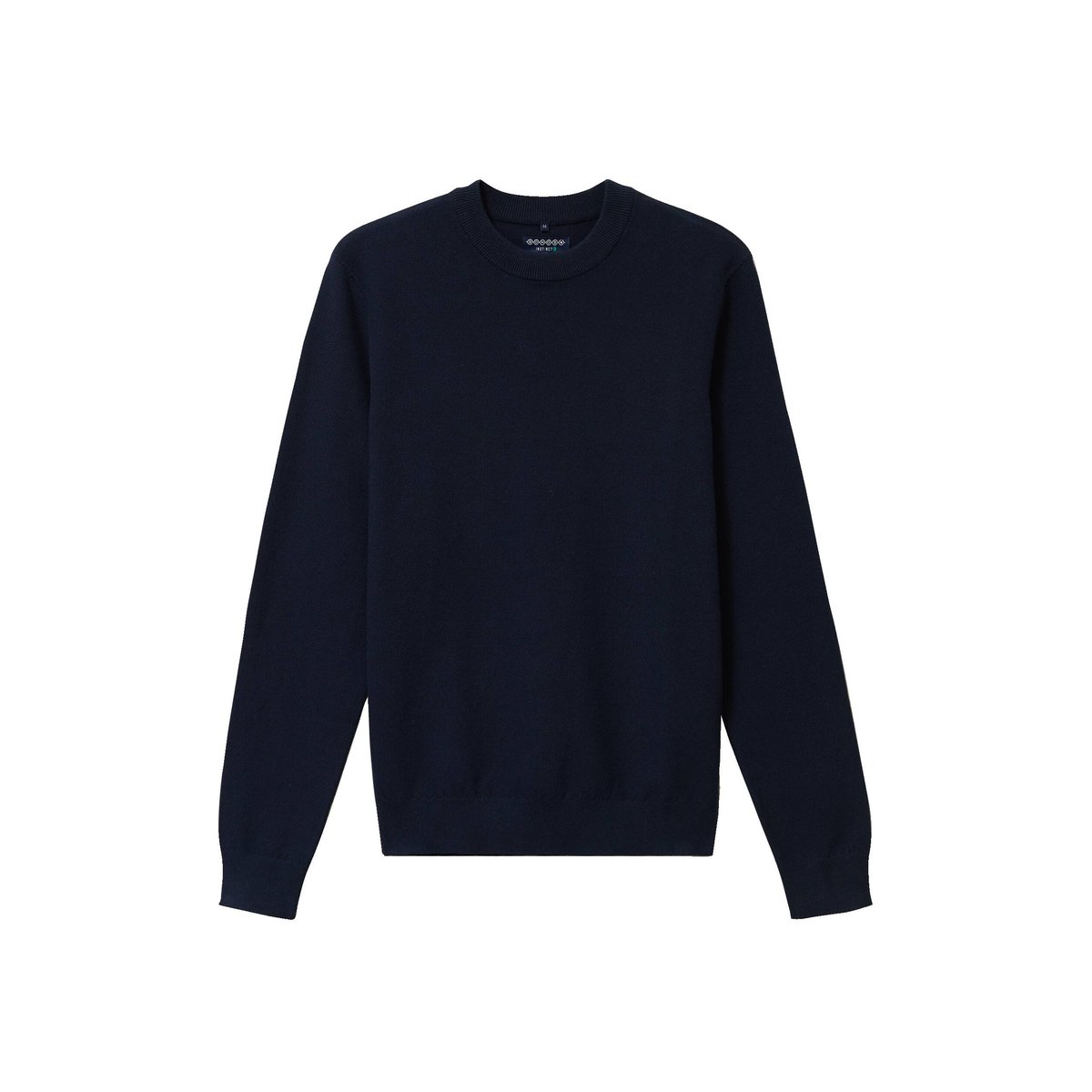 Pull manches longues col rond bleu marine, BONOBO