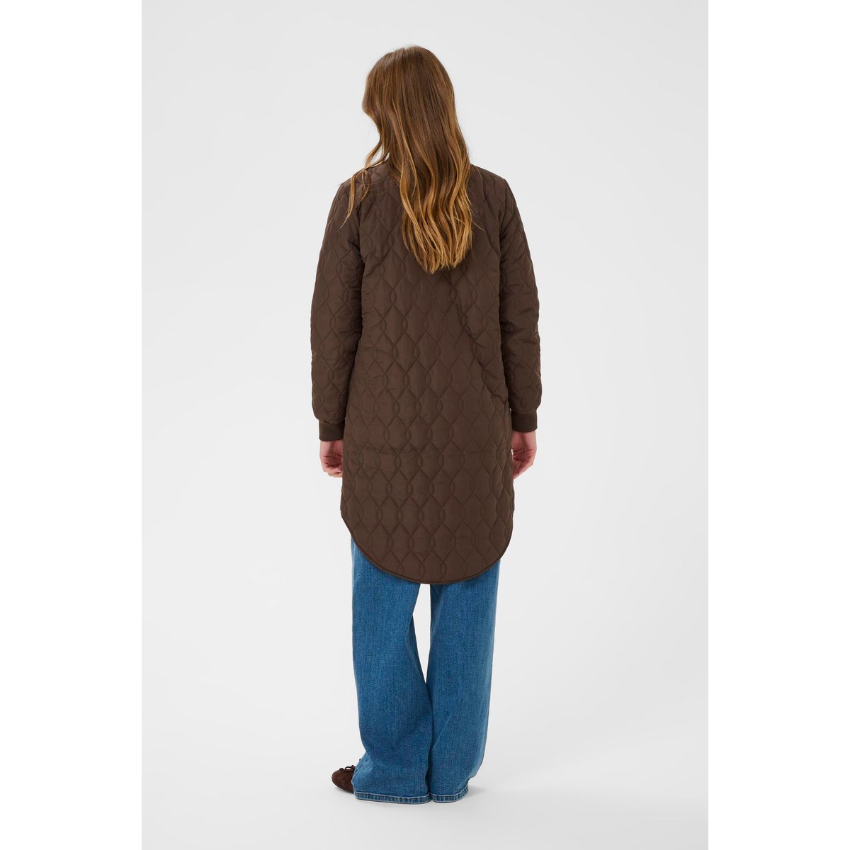 Manteau marron animalier chocolate brown, KAFFE