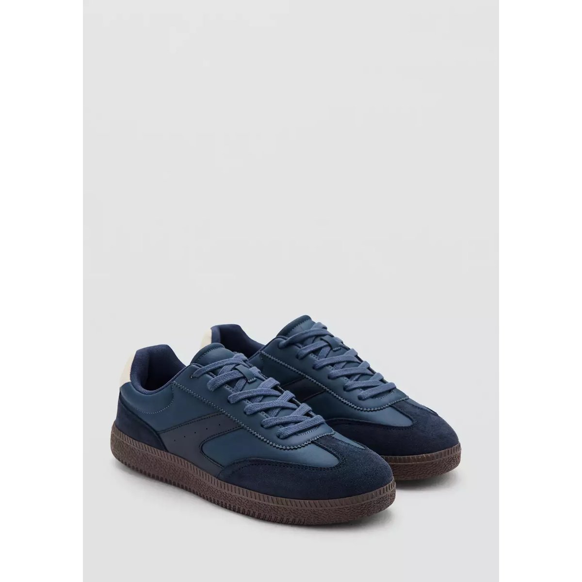 Baskets motif combiné bleu, MANGO TEEN