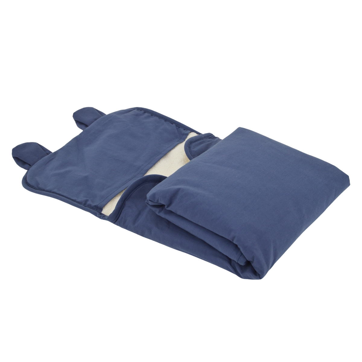 Tapis à langer de voyage coton bio OURSON bleu, LITTLE CREVETTE