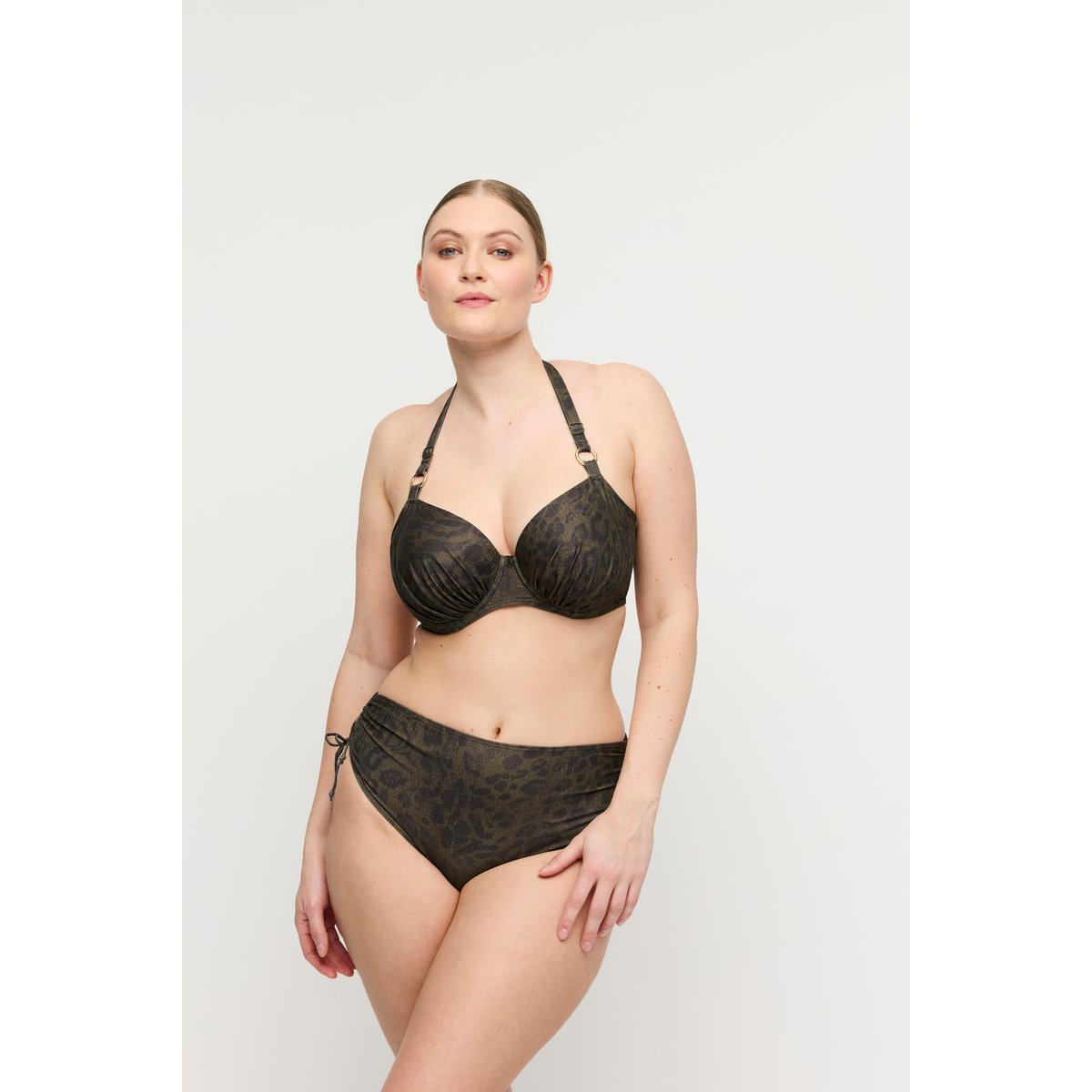 Haut de bikini emboîtant RATJADA vert - jungle jaguar, PRIMADONNA