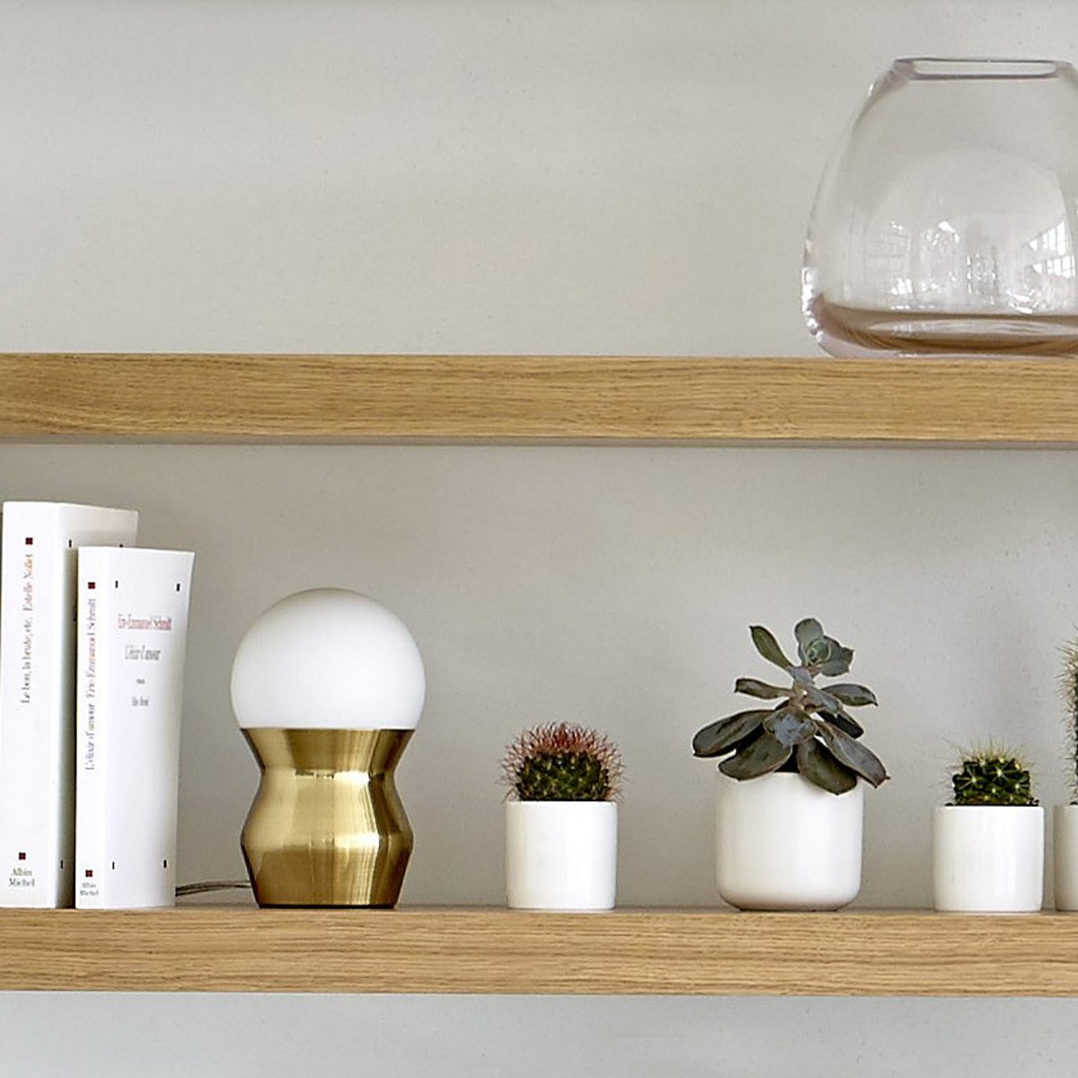 Mini lampe de table en verre et métal IZMO ll doré, HABITAT