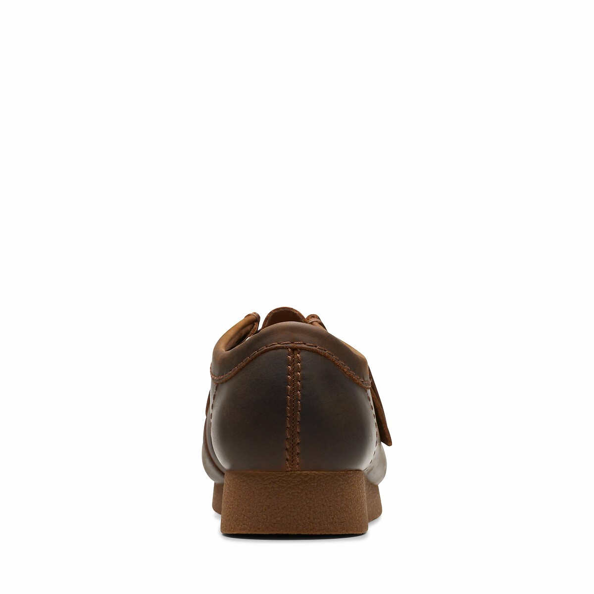 Scarpe in pelle Wallabee marrone scuro, CLARKS