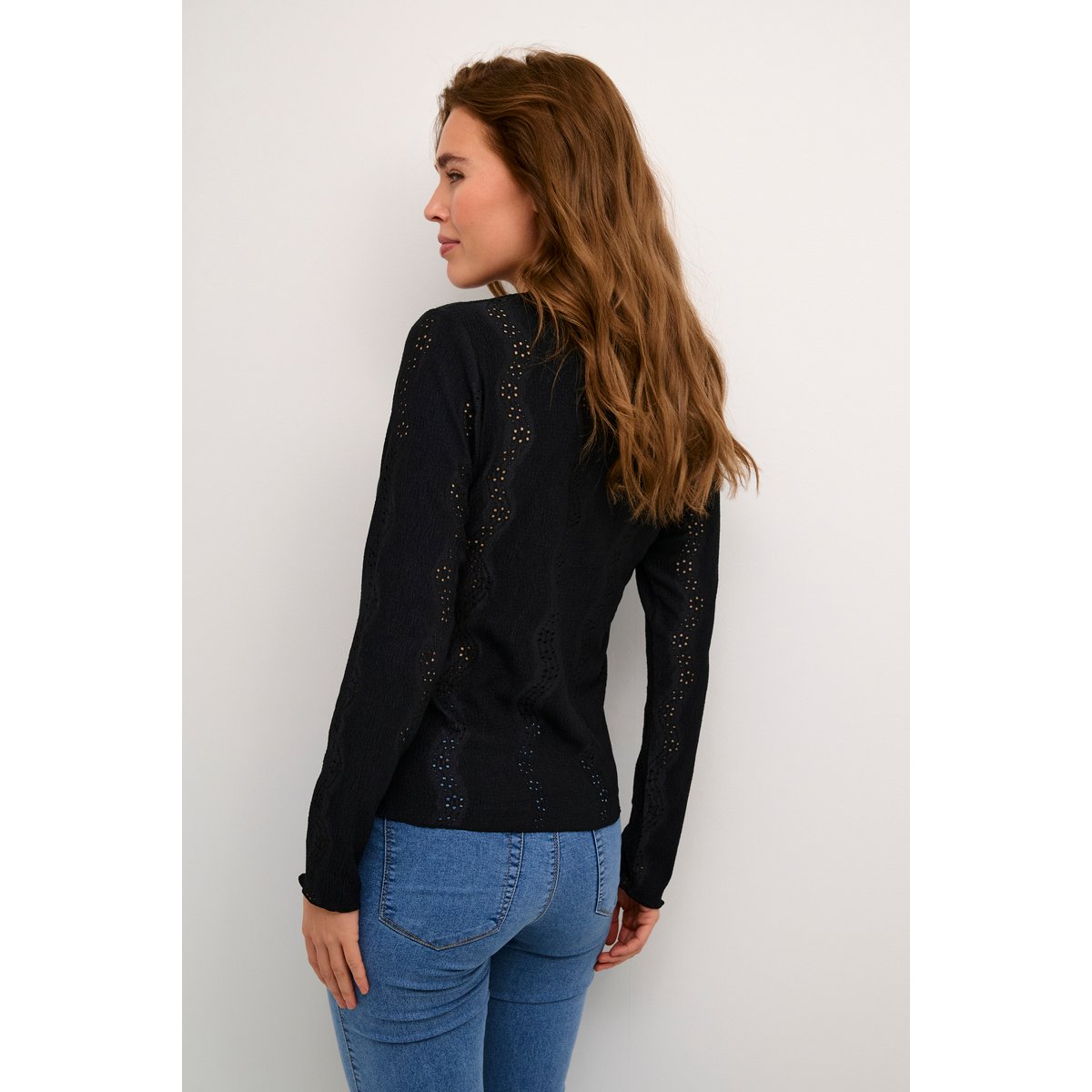 T-shirt noir black deep, KAFFE