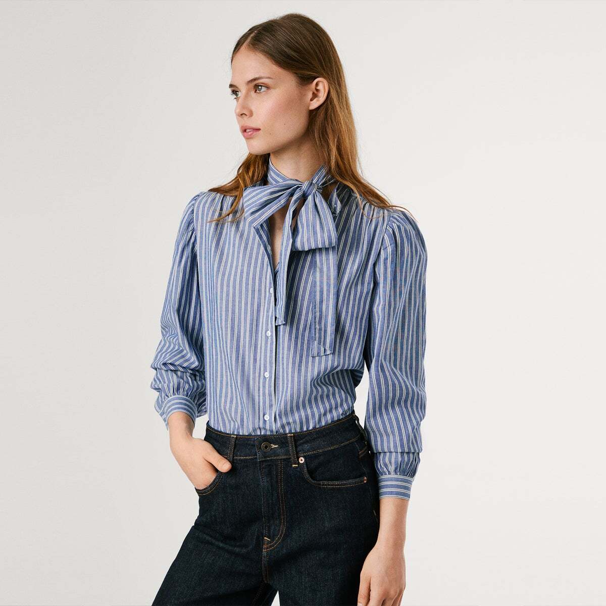 Chemise À Rayures En Popeline bleu, PEPE JEANS