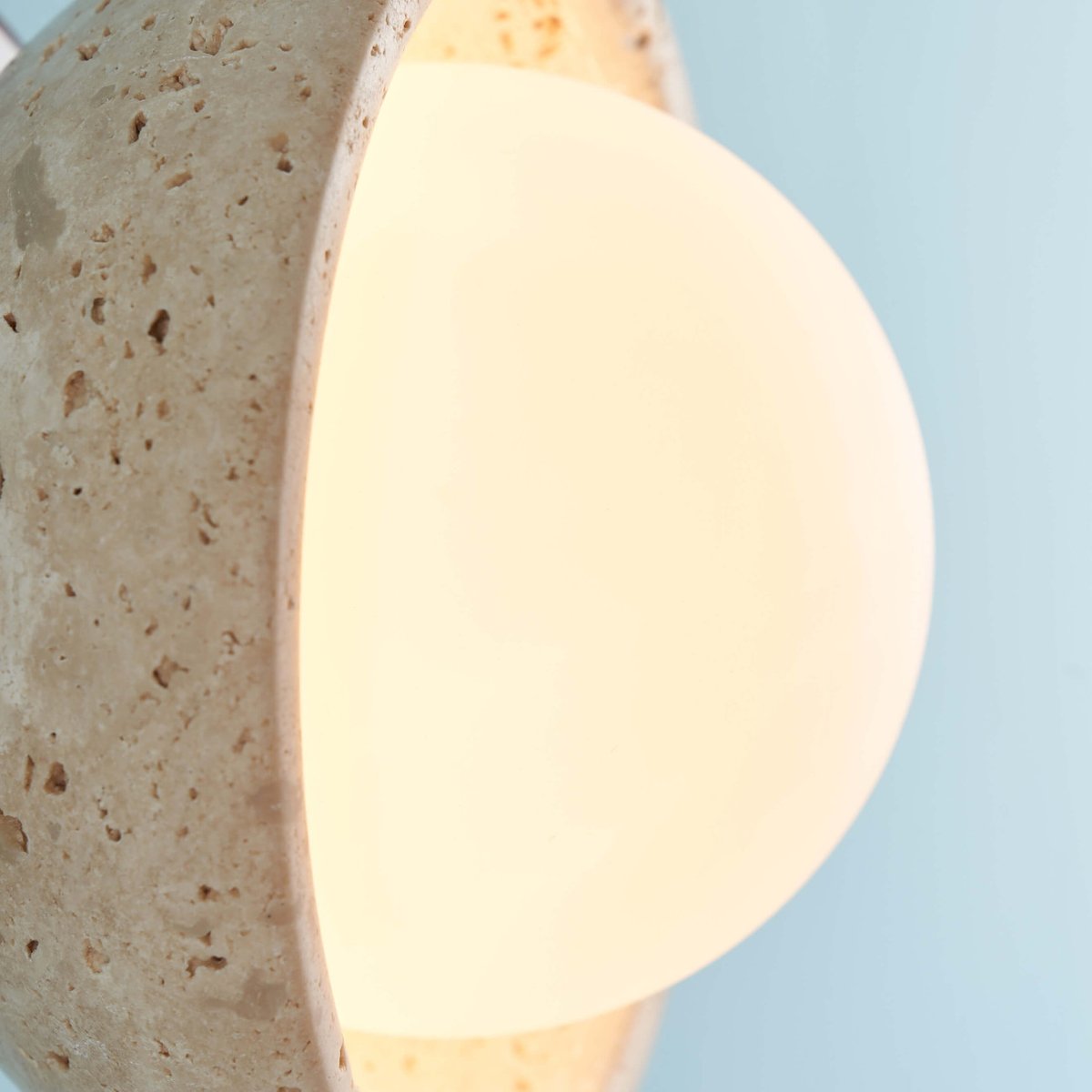 Applique ou plafonnier pierre et bois - PIETRA beige blanc et bois, KOSILUM