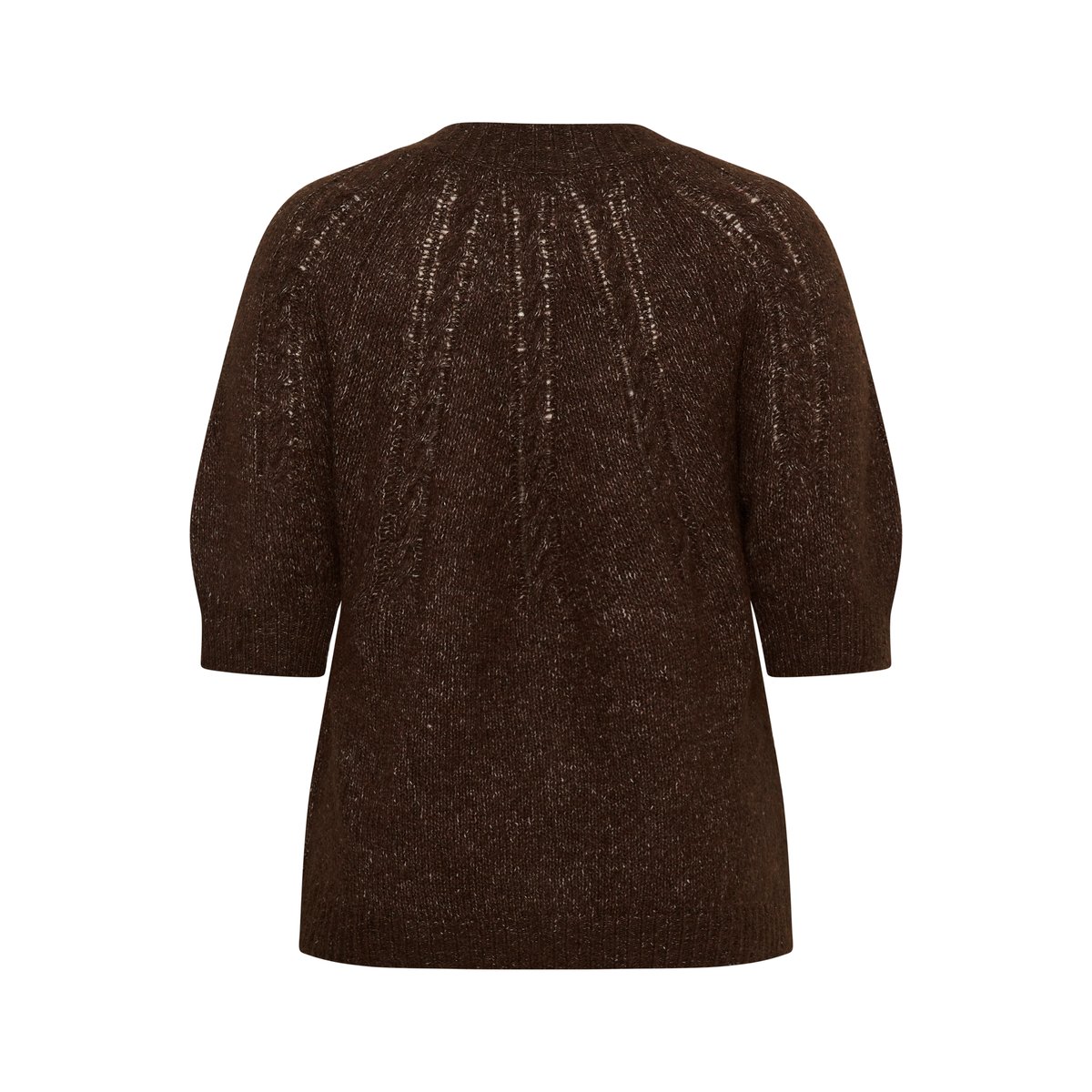 Cardigan à tricot marron coffee bean melange, KAFFE CURVE