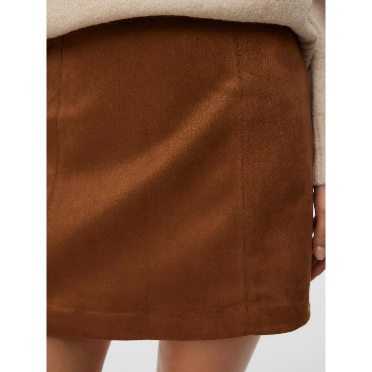 Faux Suede Mini Skirt brown, VERO MODA