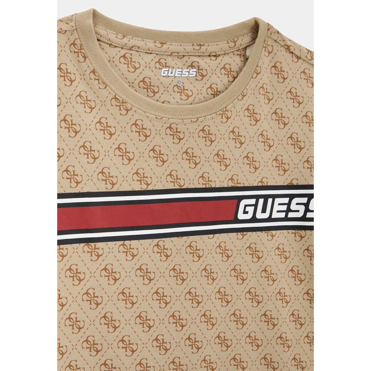 T-Shirt Stretch Imprimé Logo 4G beige, GUESS KIDS