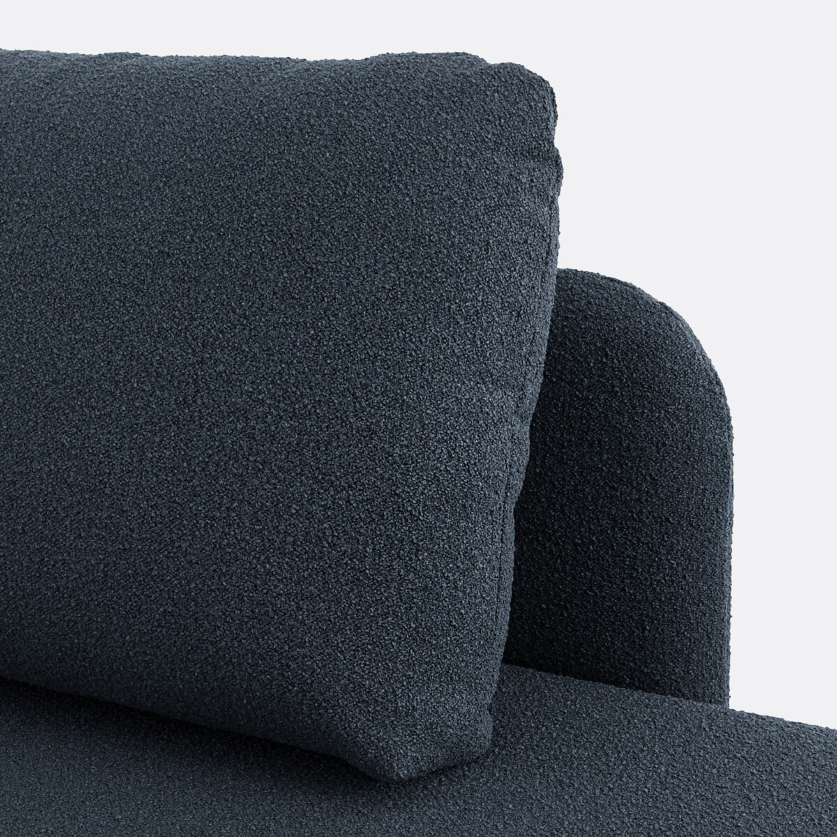 Canapé angle convertible, en bouclette fine, GINA bleu, LA REDOUTE INTERIEURS