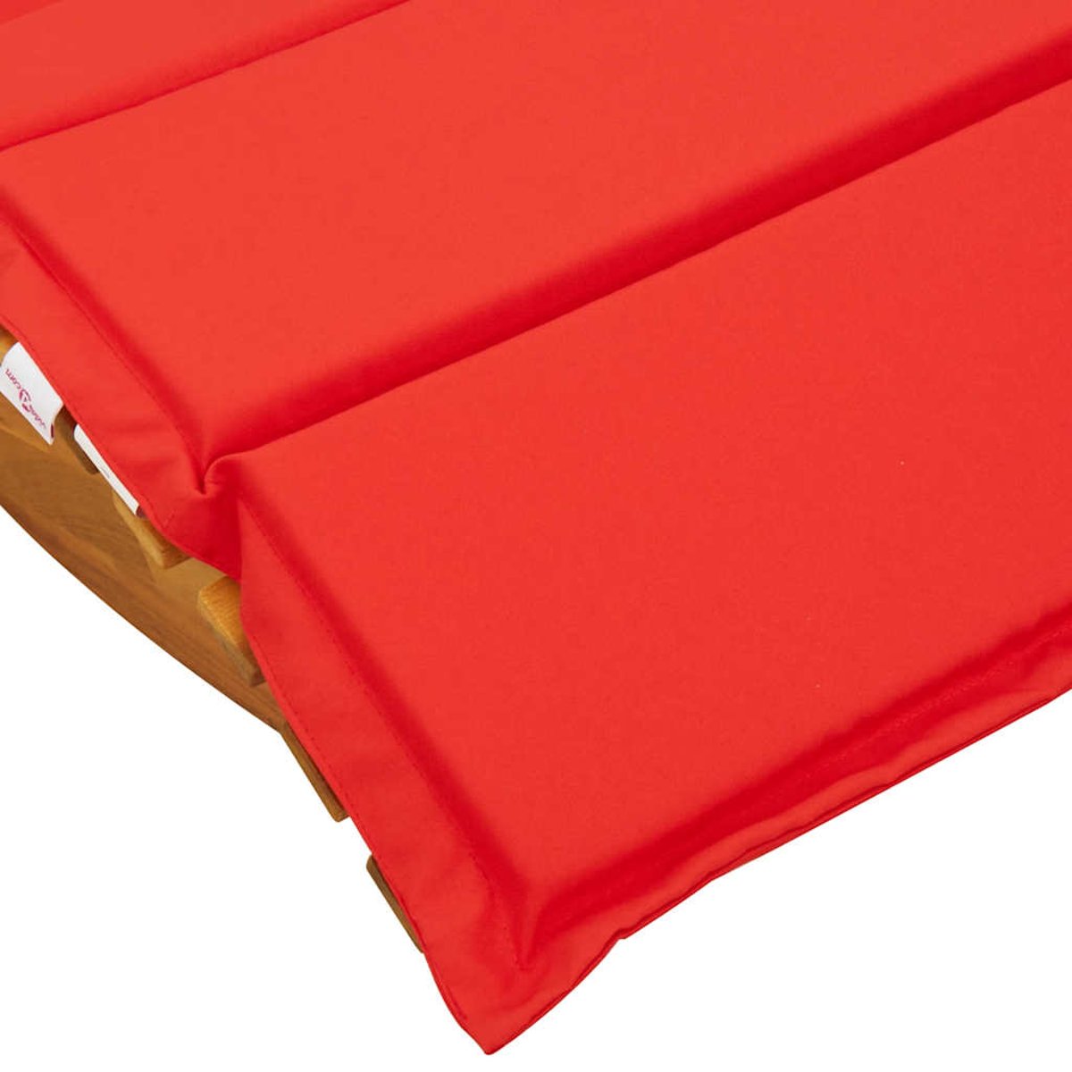Chaise longue à bascule ergonomique avec coussin et appuie-tête rouge, HOME MAISON