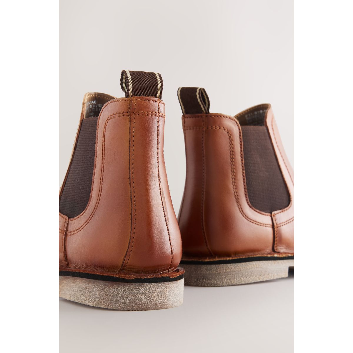 Bottes chelsea en cuir marron fauve, NEXT