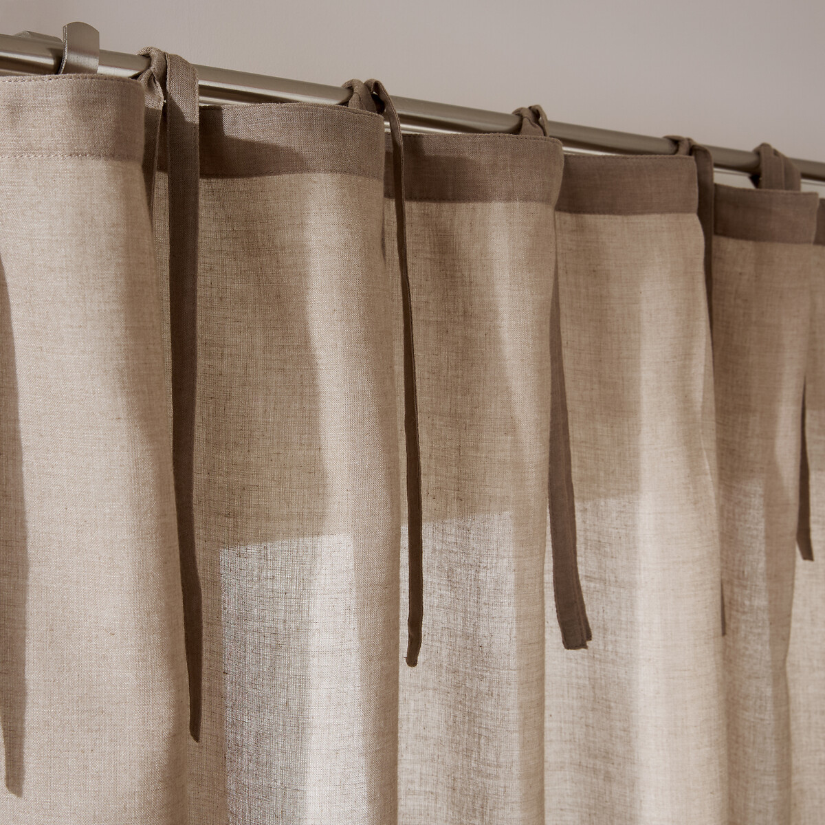 Scenario Tie-Finish Sheer Curtain Panel natural, LA REDOUTE INTERIEURS