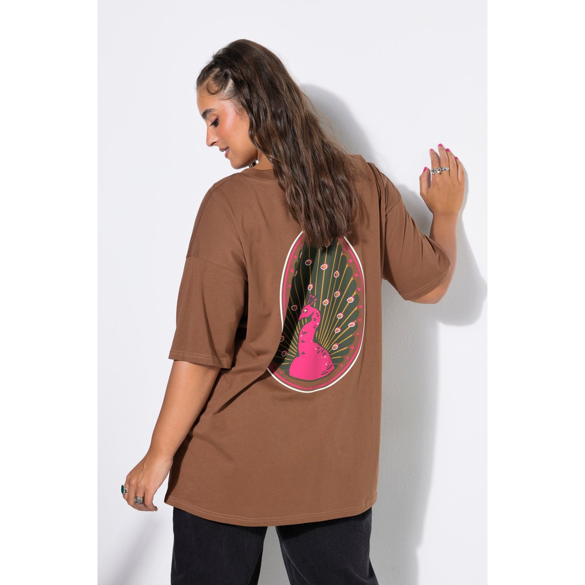 T-shirt, coupe oversize marron cacao, STUDIO UNTOLD
