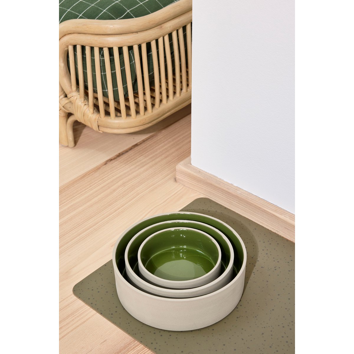 Set de table en silicone LIVING vert foncé, OYOY LIVING DESIGN