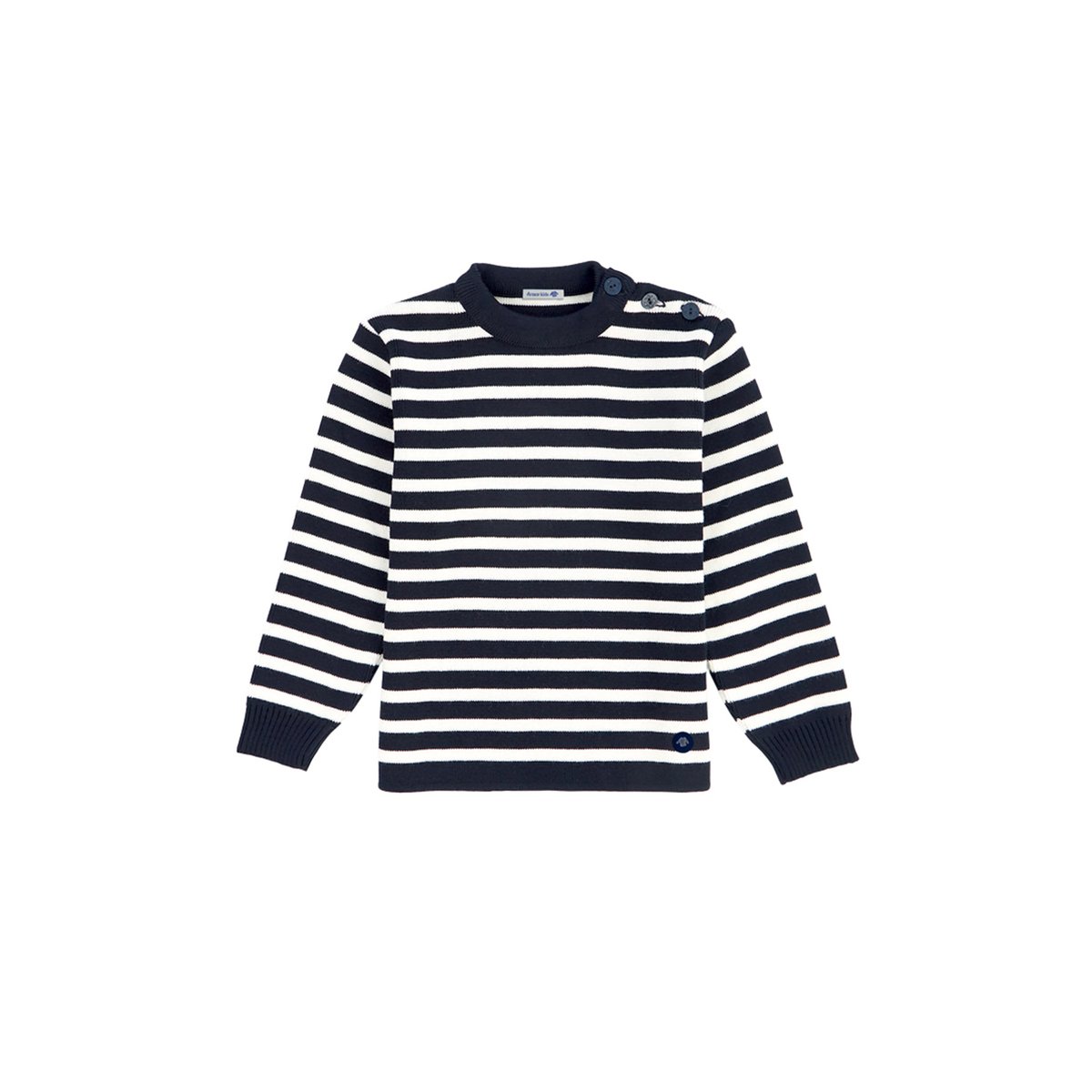 Pull marin rayé  FOUESNANT KIDS navire/nature, ARMOR-LUX