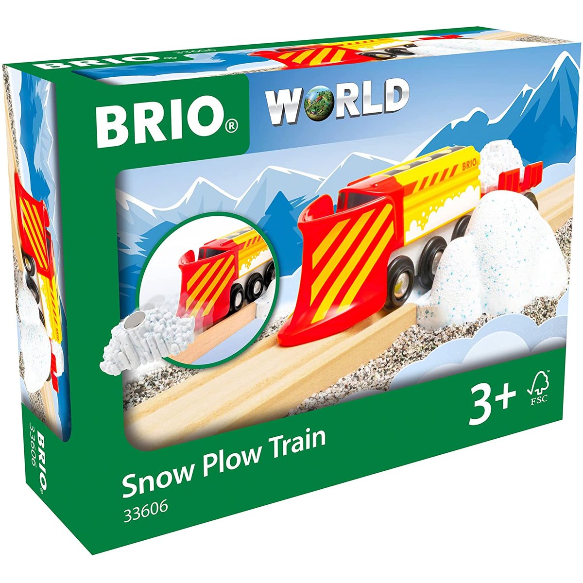 Locomotive chasse neige rouge, BRIO