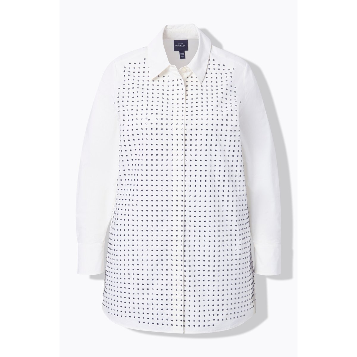 Chemisier évasé avec strass blanc neige, ULLA POPKEN