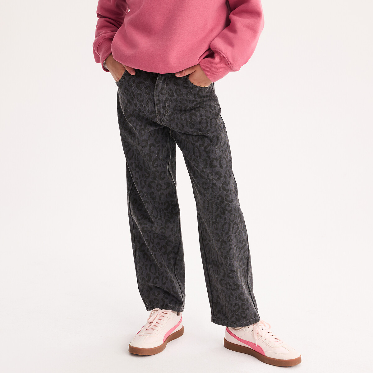 Pantalon large, imprimé léopard imprimé léopard foncé, LA REDOUTE COLLECTIONS