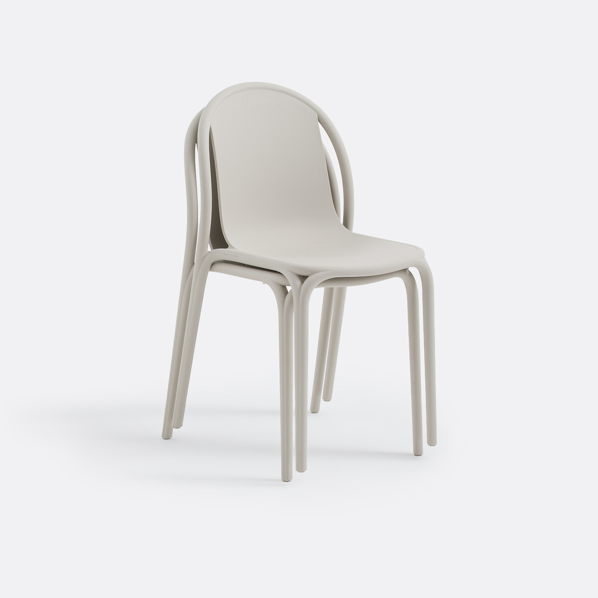 Lote de 2 sillas de jardín de polipropileno, Brooklyn beige, LA REDOUTE INTERIEURS