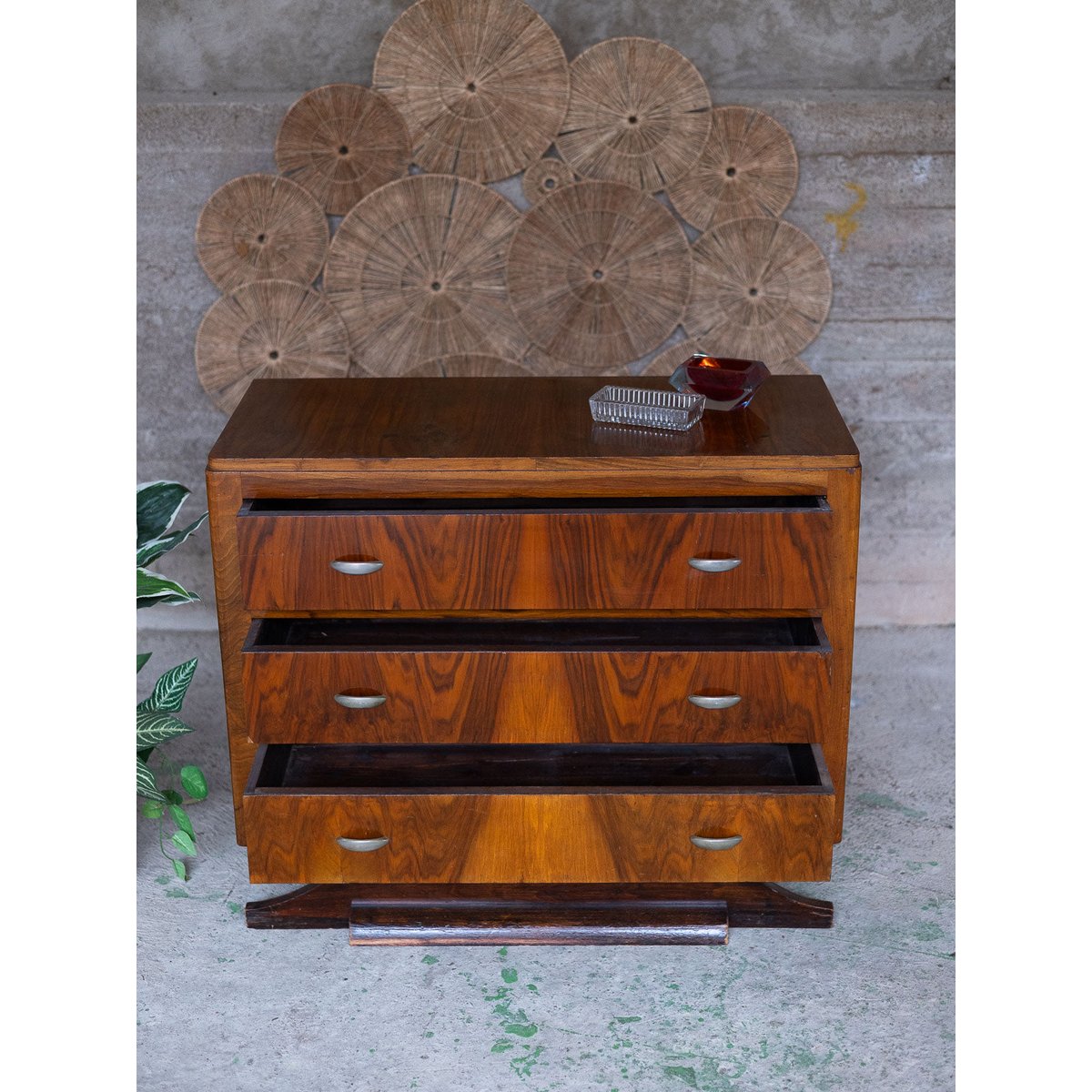 Commode Art déco Garance N°774 - Bon état bois foncé, DEBONGOUT
