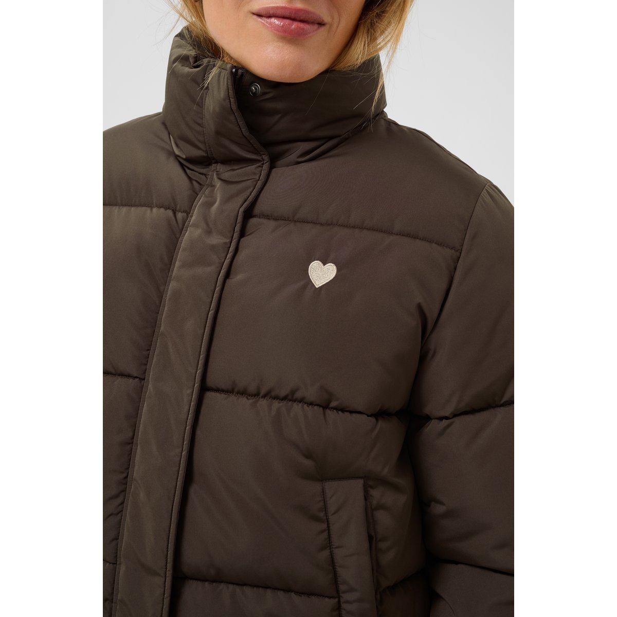 Manteau marron chocolate brown/feather heart, KAFFE