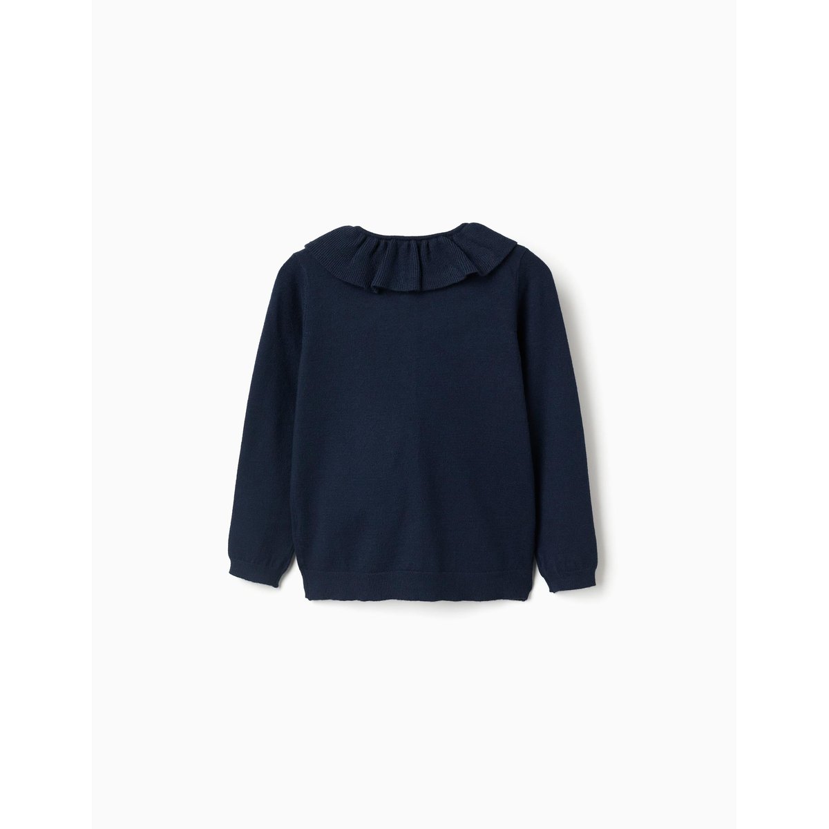 Gilet en maille avec col à volants bleu, ZIPPY