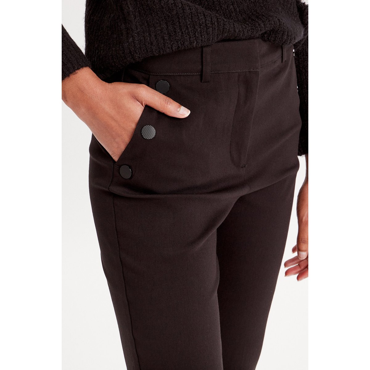 Pantalon bootcut à pont noir, CACHE CACHE
