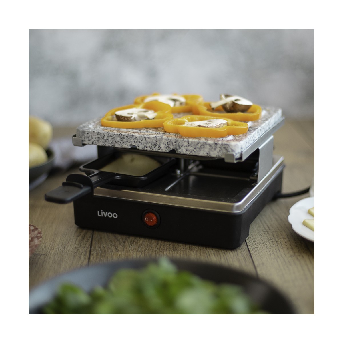 Appareil à raclette 4 personnes noir, LIVOO