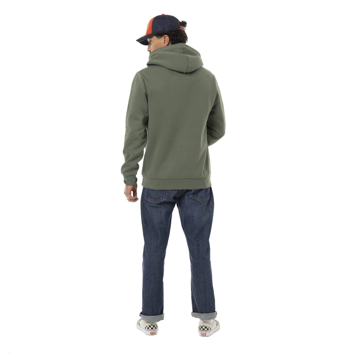 Sweat À capuche Cordon de serrage Tag kaki/orange/noir, VON DUTCH