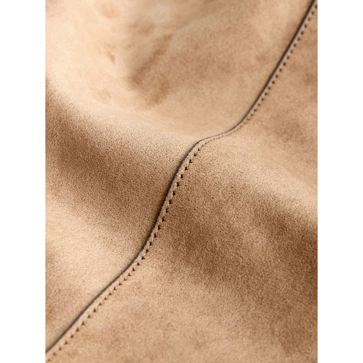 Sac souple à bandoulière en daim synthétique camel, NEXT
