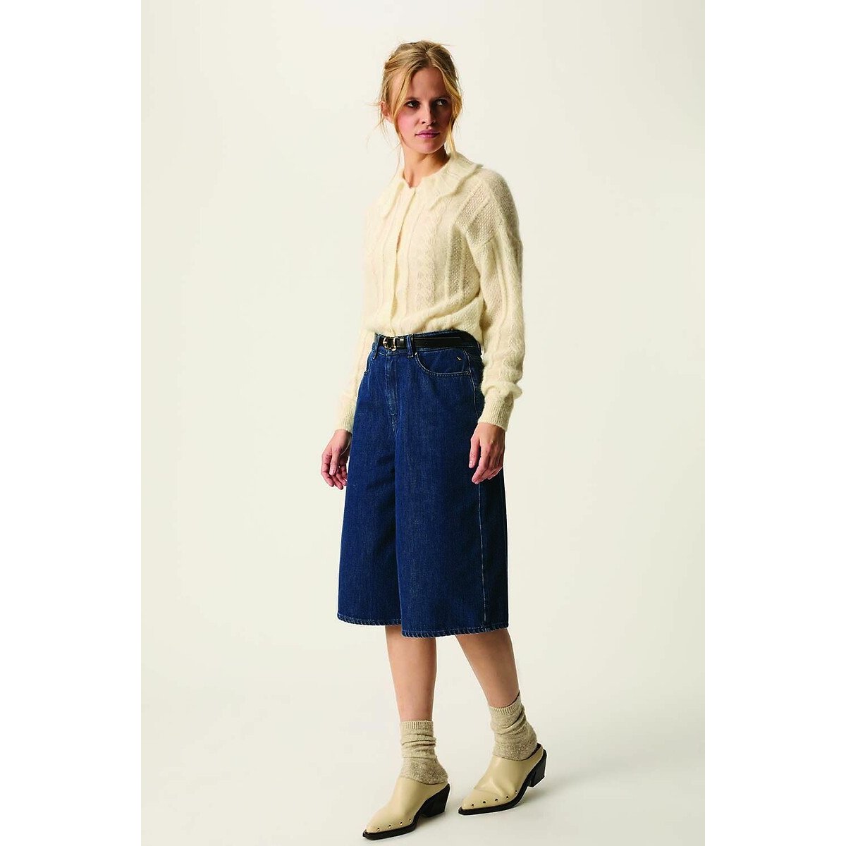 Capucine Cardigan with Peter Pan Collar cream, DES PETITS HAUTS