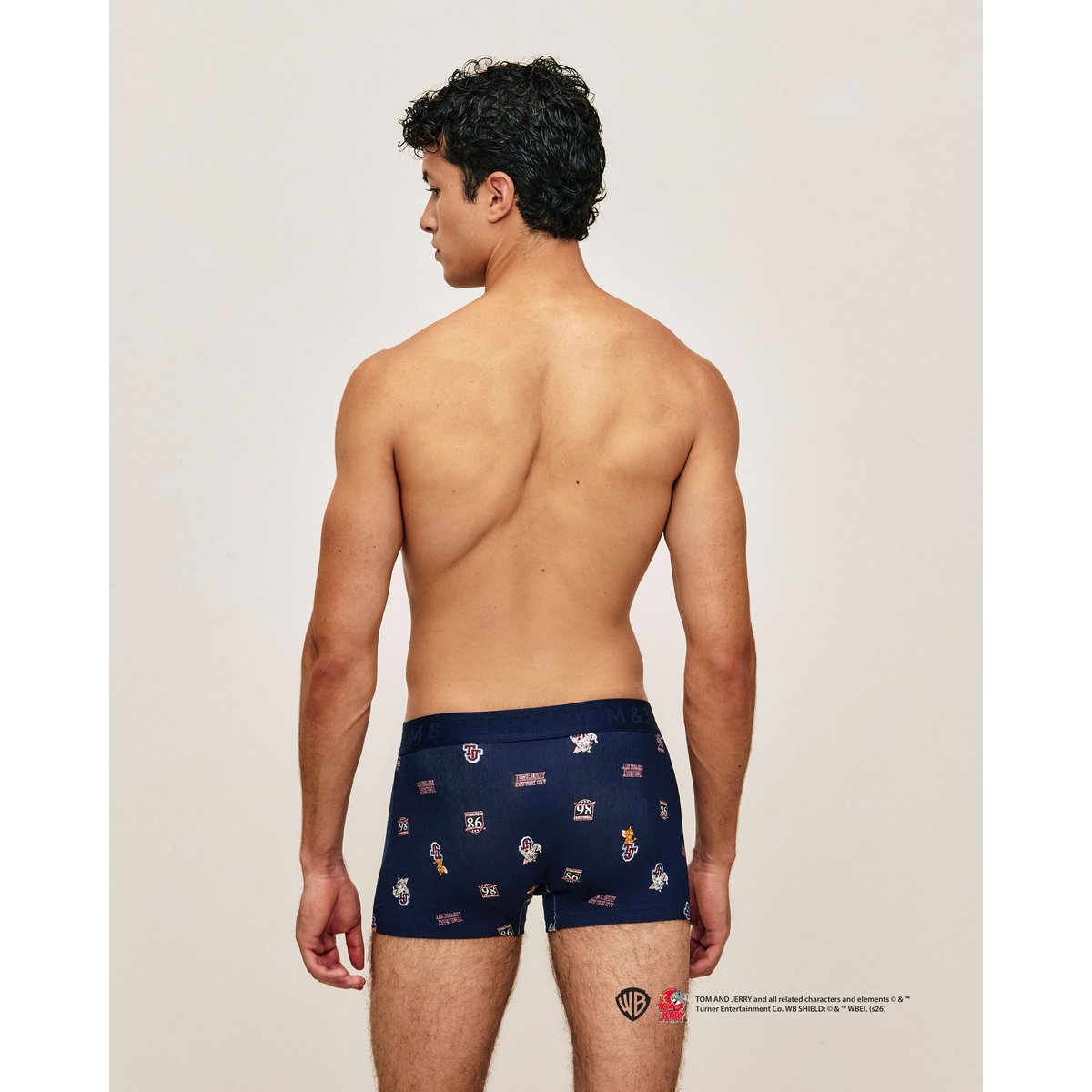 Boxer en coton Tom & Jerry REPEATIZ FACEJ bleu marine, UNDIZ