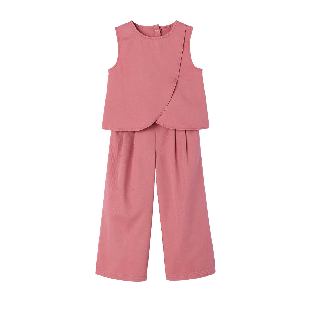 Ensemble pantacourt top croisé vieux rose, VERTBAUDET