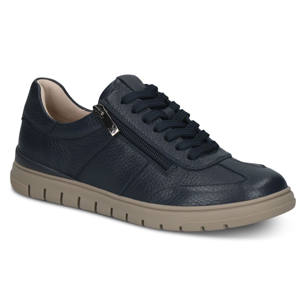 Basket en cuir bleu, CAPRICE