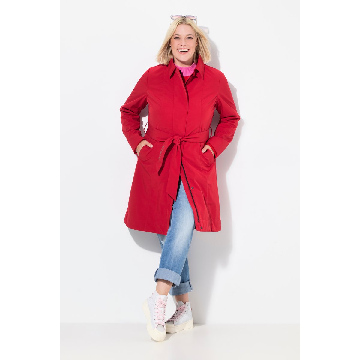 Trench-coat HYPRAR, Softshell déperlant salsa, ULLA POPKEN