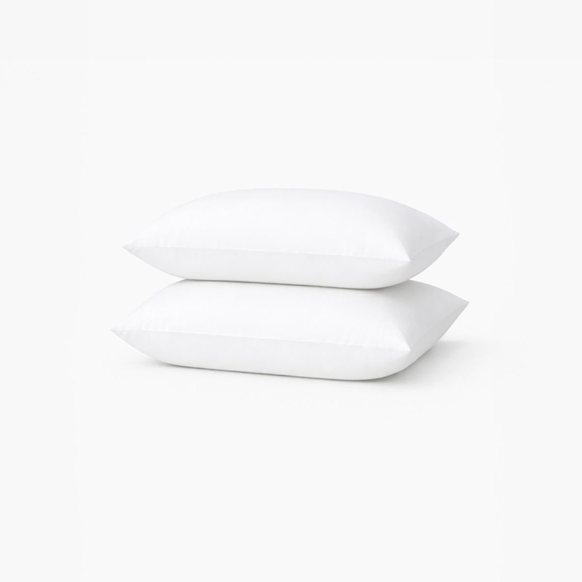 Lot de 2 taies d’oreiller unies en coton bio, LES INDISPENSABLES blanc, A DEMAIN