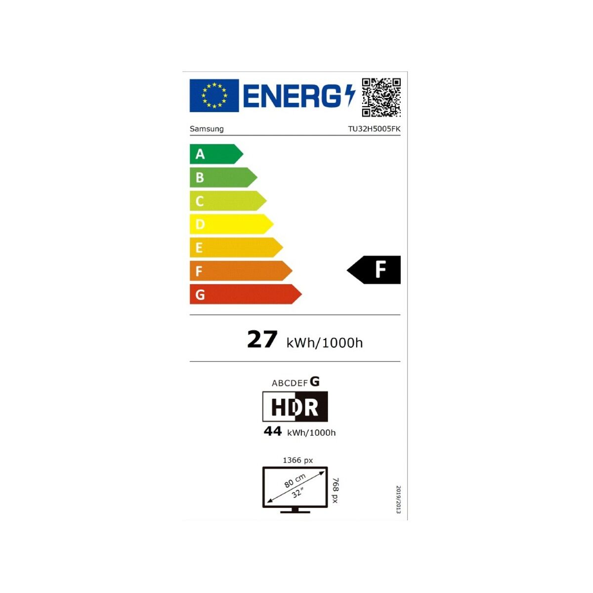 TV LED TU32H5005FK (2025) 32" (80 cm) couleur unique, SAMSUNG