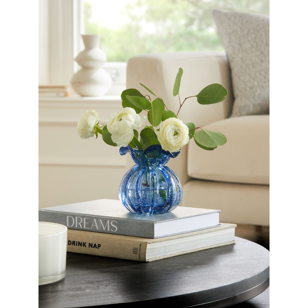 Mini vase cannelé bleu, NEXT