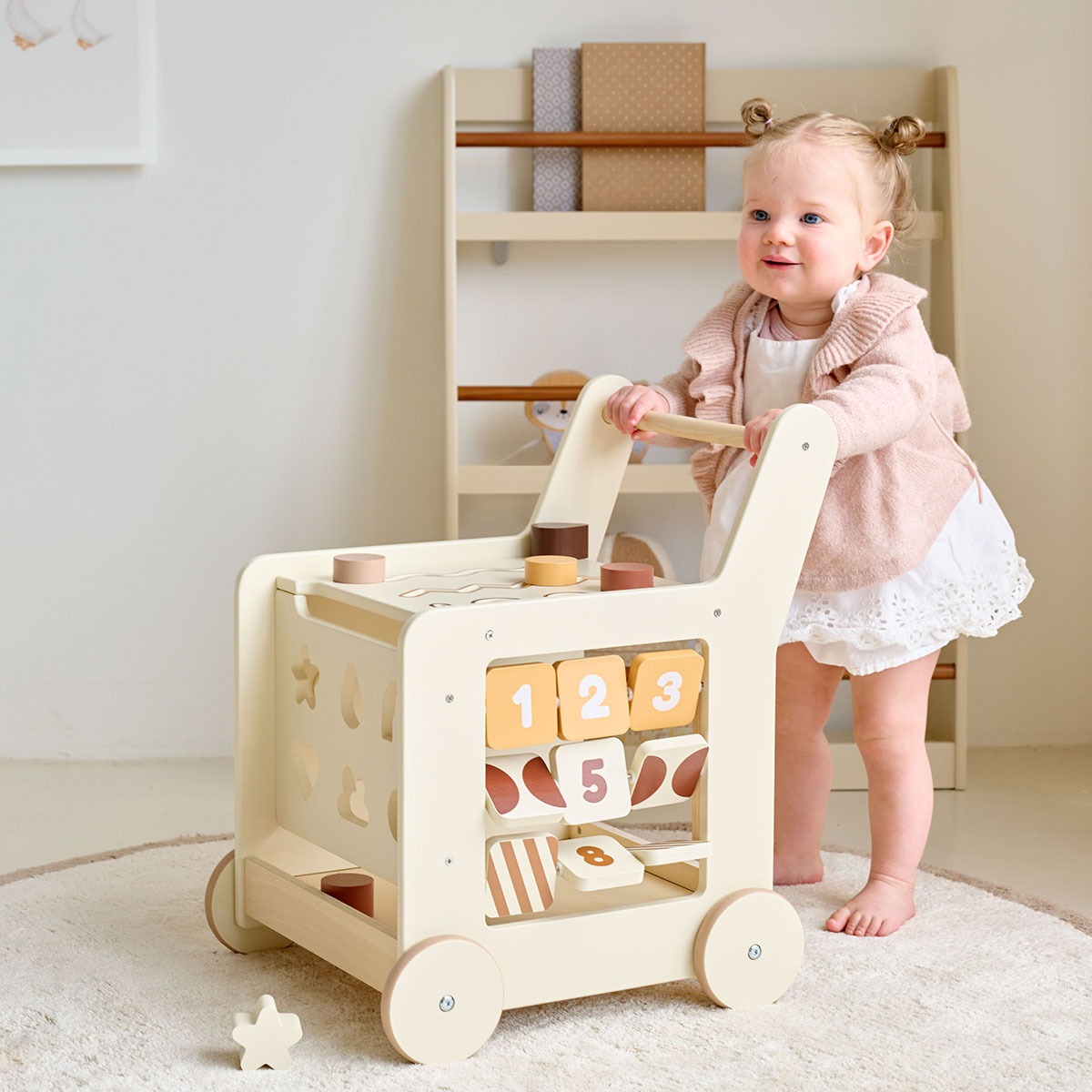 Chariot de marche en bois «Étoile» ETOILE naturel, PETITE AMELIE