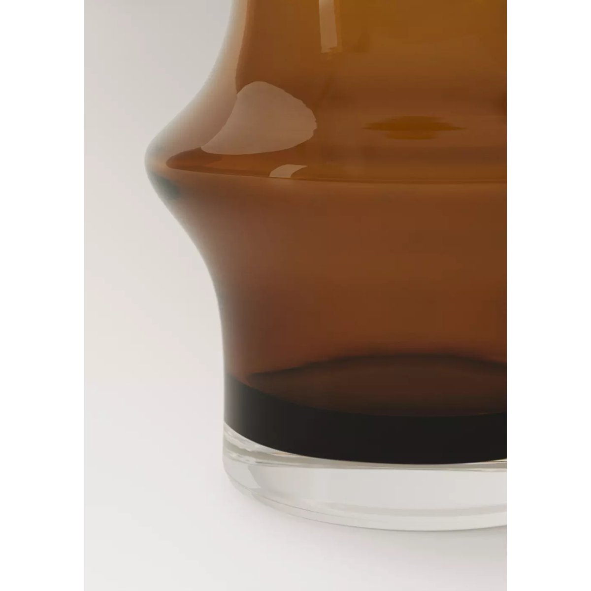 Vase en cristal 100 % semi-transparent rouge-orangé, MANGO HOME