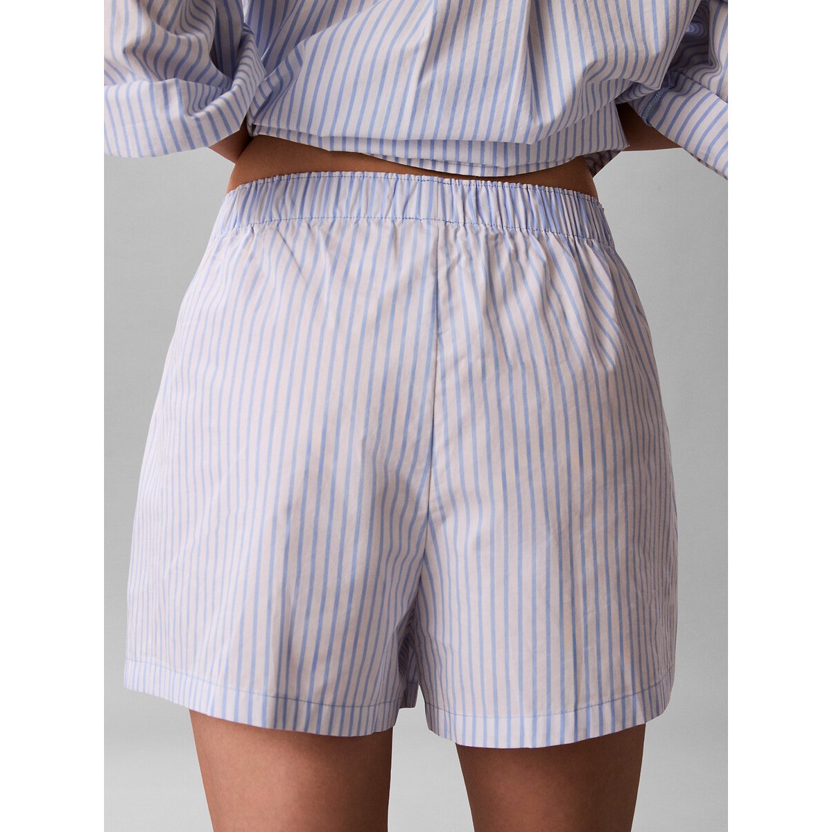 Short de pyjama à rayures COTTON POPLIN rayé bleu, CALVIN KLEIN UNDERWEAR