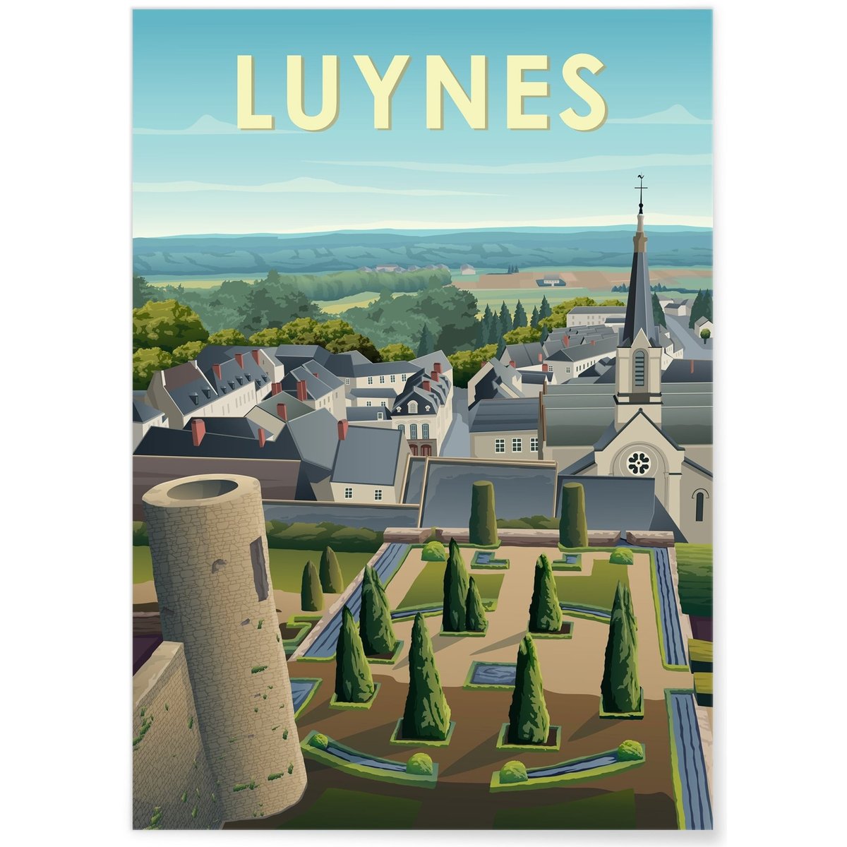 Affiche ville Luynes blanc, L'AFFICHERIE